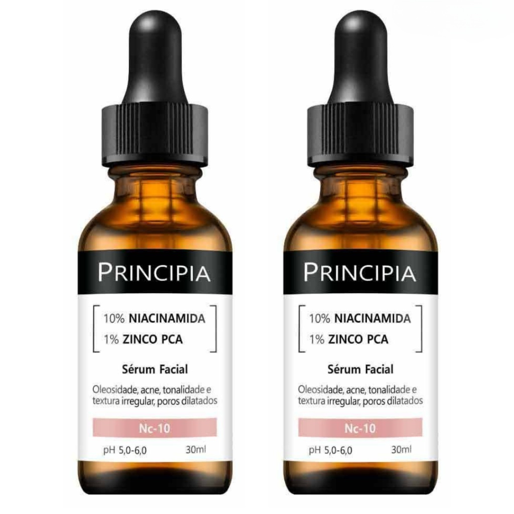 KIT1/4 Sérum Principia NC-10：10% Niacinamida | Reduz Oleosidade, Poros Fechados e Brilho