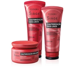 EUDORA Kit Siàge Cauterização dos Lisos: Shampoo 250ml + Condicionador 200ml + Máscara Capilar 250g