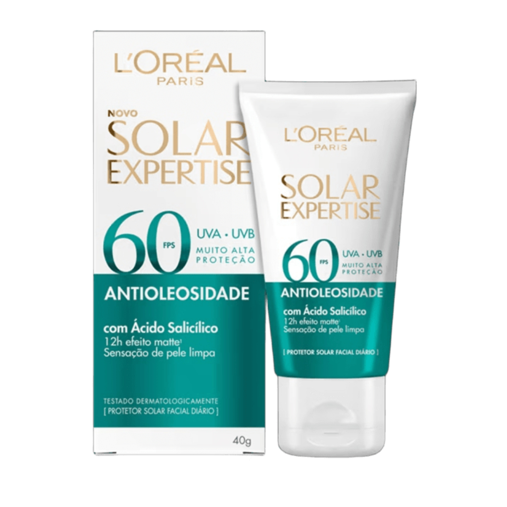 Protetor Solar Facial L'Oréal Paris Antioleosidade Solar Expertise FPS 60 40g
