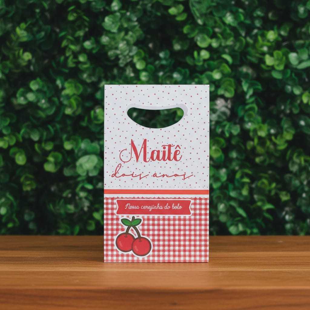 Sacolinha cerejinha , PERSONALIZADOS CEREJNHA  pegue e monte personalizada, lembrancinha