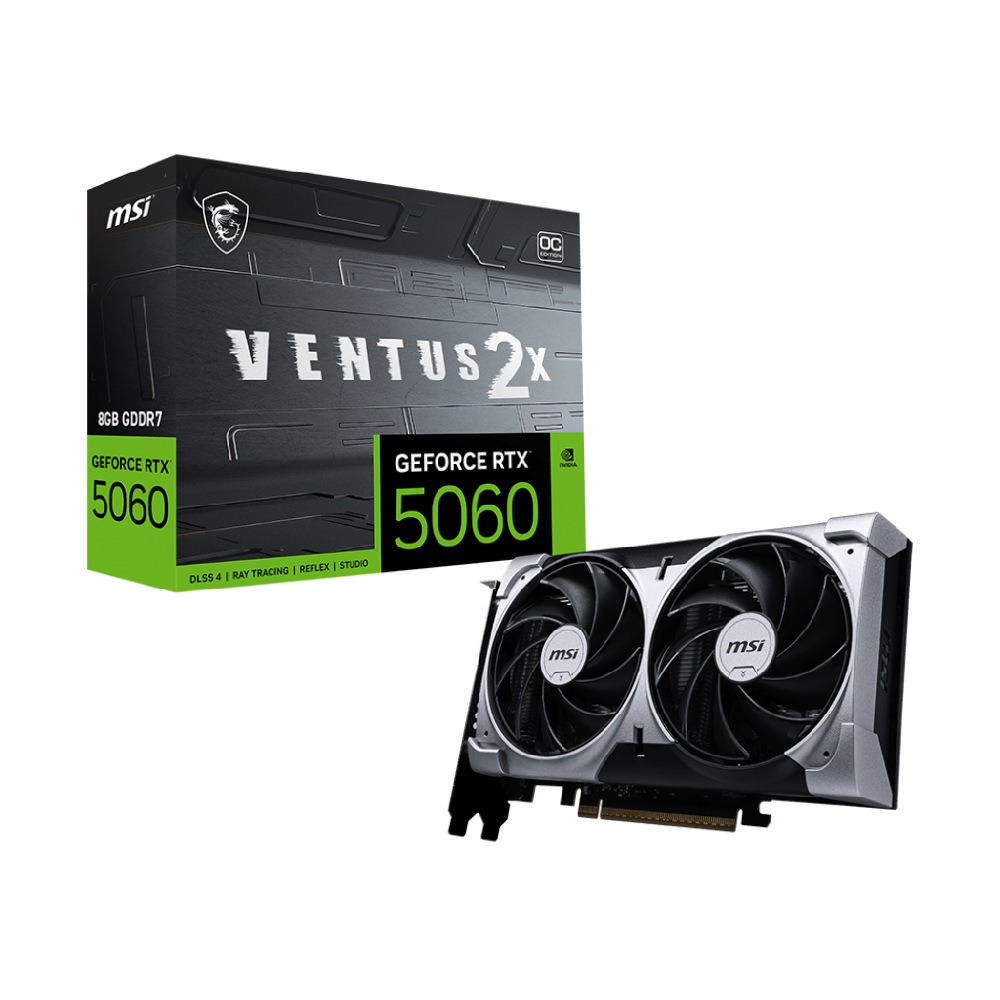Placa de Video MSI RTX 5060 Ventus 2X OC 8GB GDDR7 128bits - 912-V537-017