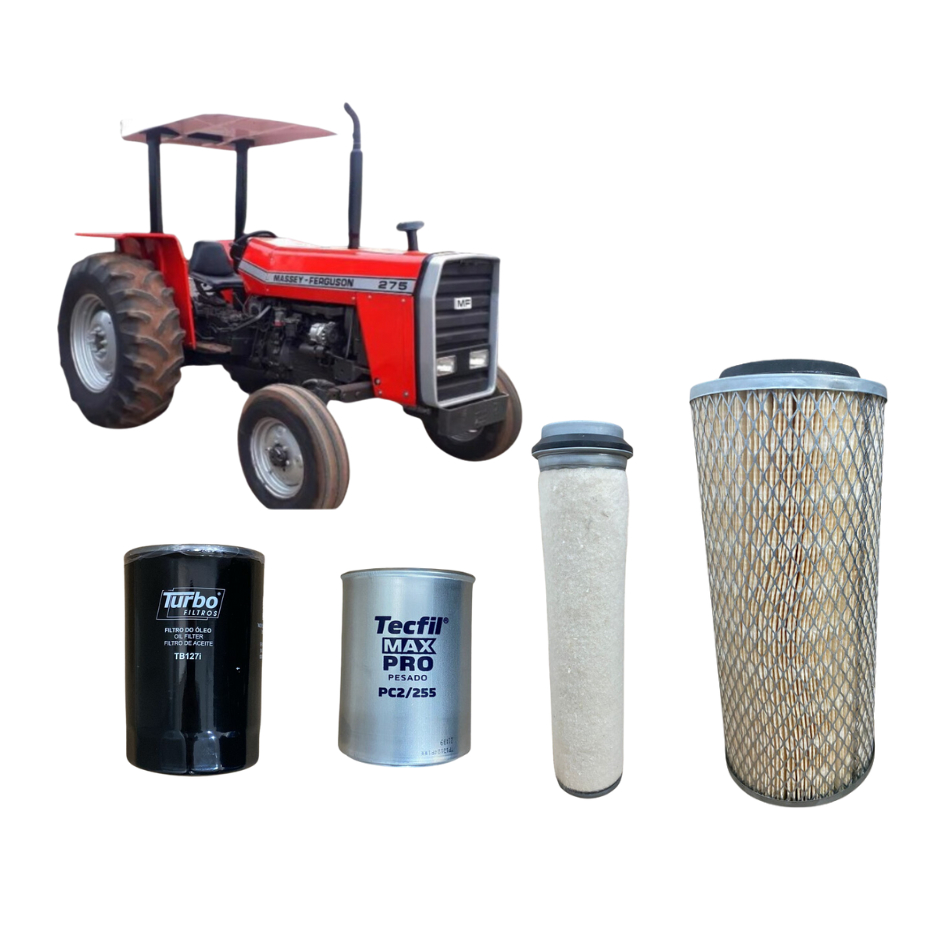 Kit Filtros Revisão Compatível Tratores Massey Ferguson 265 275 285 290
