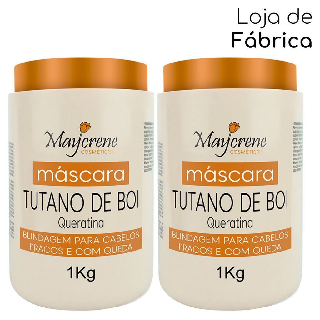 Máscara Tutano De Boi Maycrene 1Kg| Anti-Queda, Blindagem dos fios e Fortalecimento