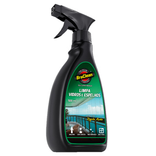 Melhor Limpa Vidros 500ml para espelhos janelas e para-brisas limpeza rápida BraClean em Oferta na Shopee
