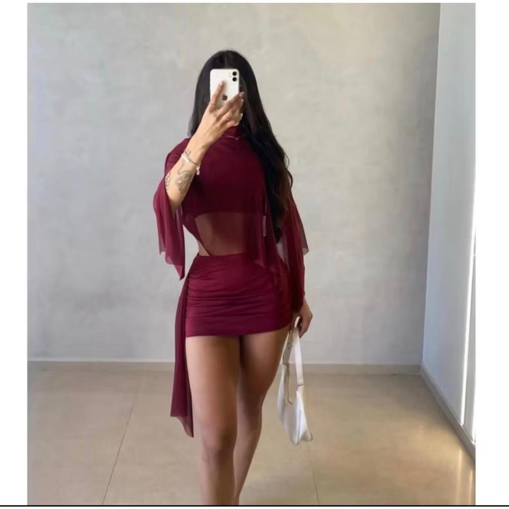 conjunto feminino top e saia com tule manga longa ideal para toda ocasião em Oferta na Shopee