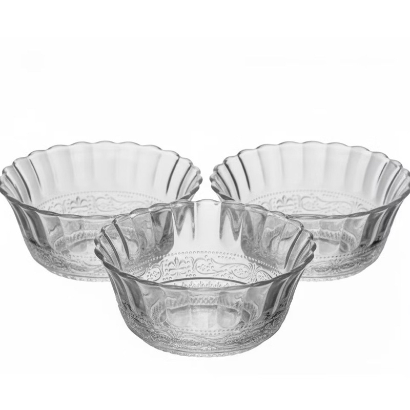 Kit 3 Mini Bowls Angel Cristal Lyor 9x4,5cm Porta Geleia e Molhos