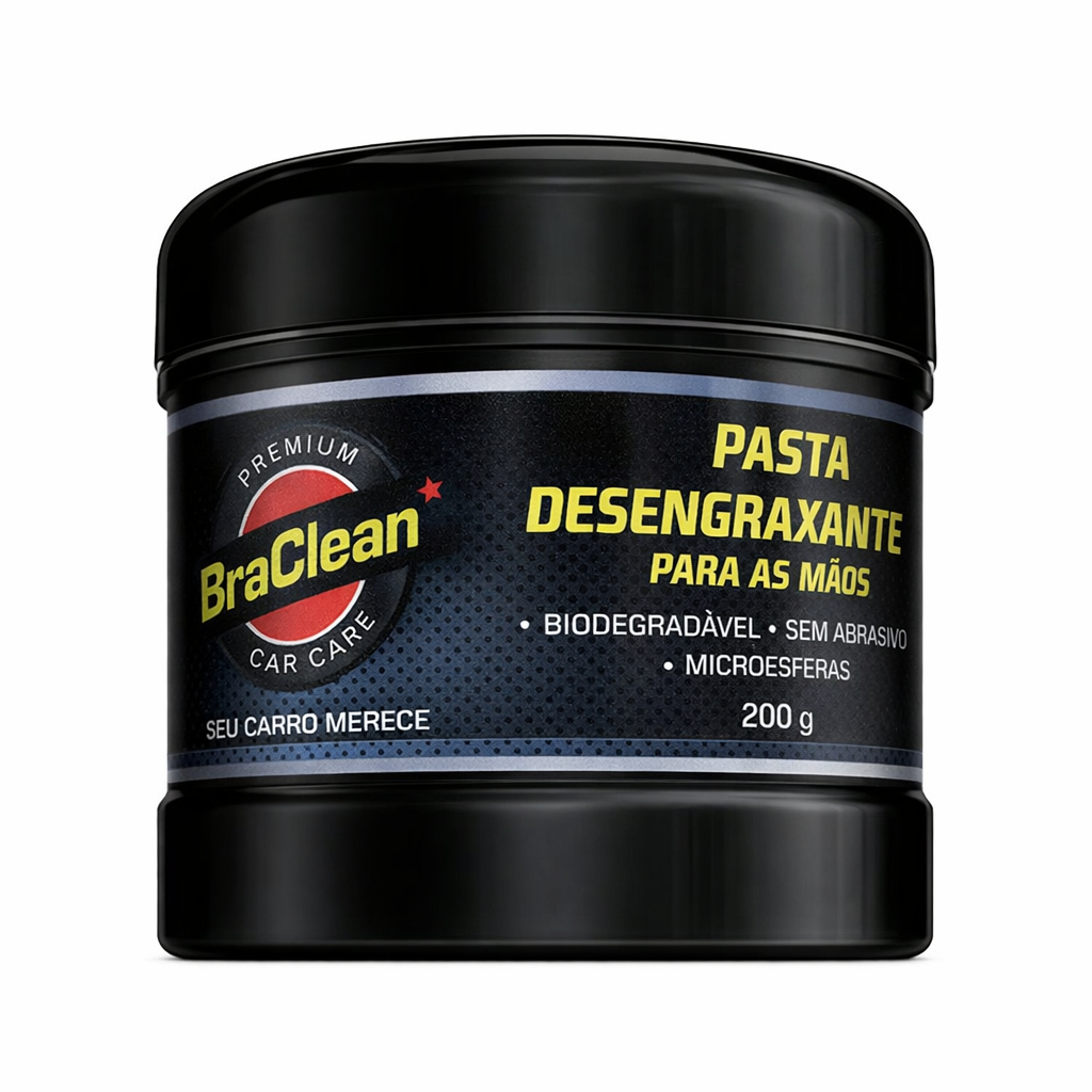 Melhor Pasta Desengraxante para Mãos 200g limpeza de graxa e óleo uso em oficina BraClean em Oferta na Shopee
