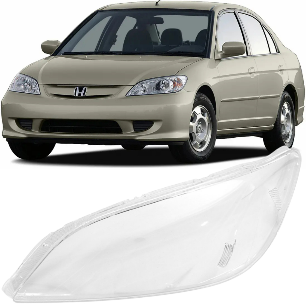 Lente Farol Principal Honda Civic 2004 2005 2006 Lado Esquerdo Direito Acrílico Resistente