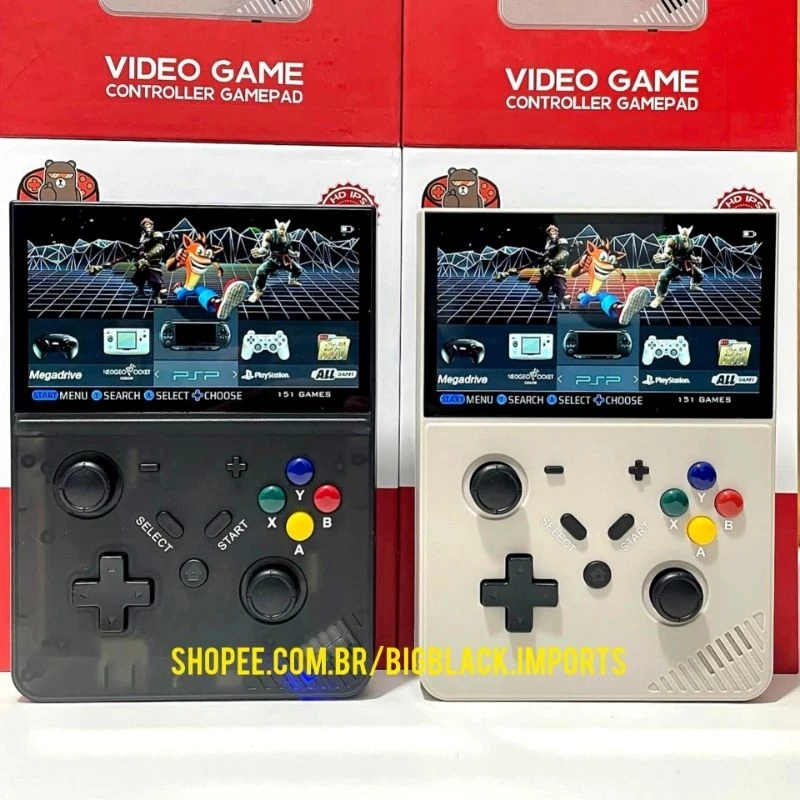 R43-pro Retro Portable Game Console HD Display + Cartão de 64GB Compatible with Over 20,000 Games
