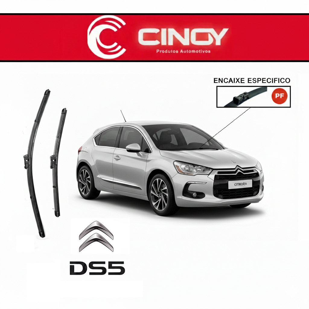 Kit Palheta Limpador de Parabrisa Dianteiro Citroen DS5 2012 a 2018