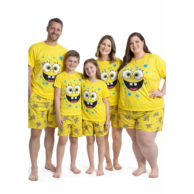 “Conjunto de Pijama Masculino Adulto e Infantil em Malha – Conforto para Pais e Filhos