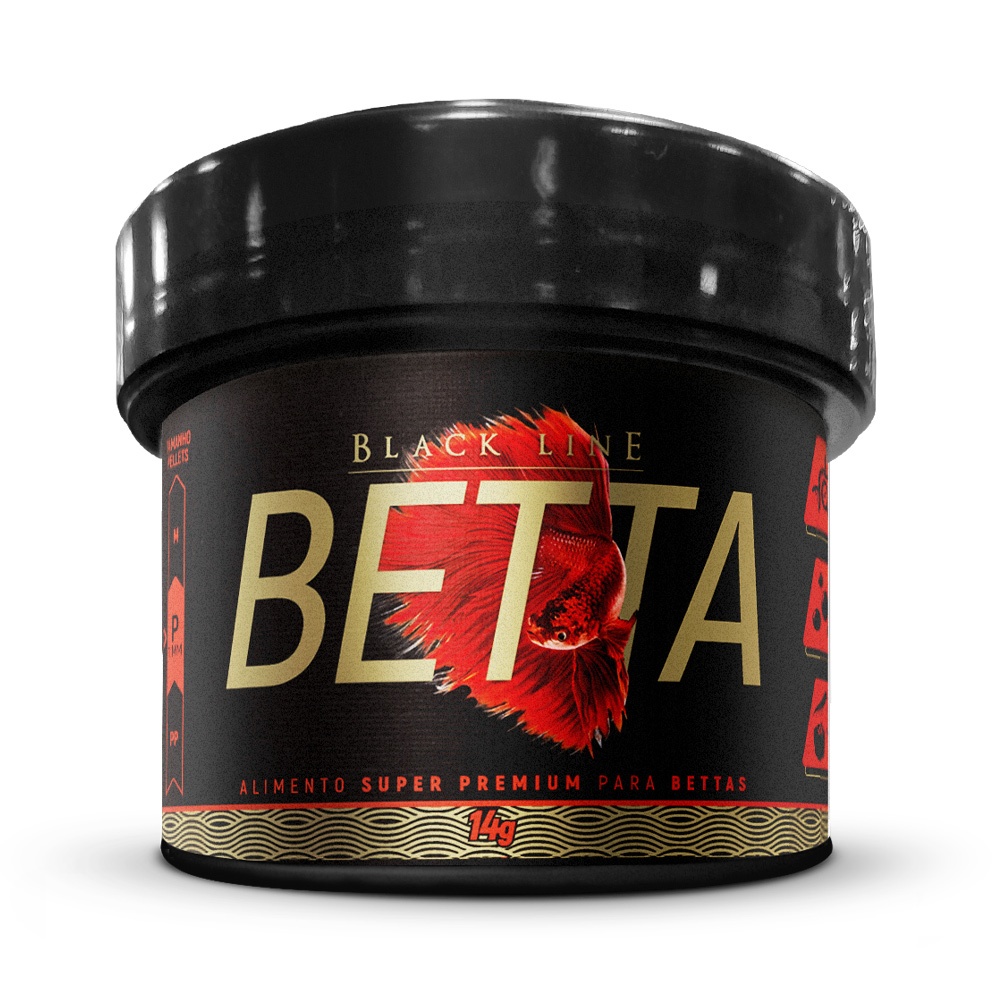 Ração Poytara Betta Black Line 14g - Alimento Super Premium Para Peixe Beta