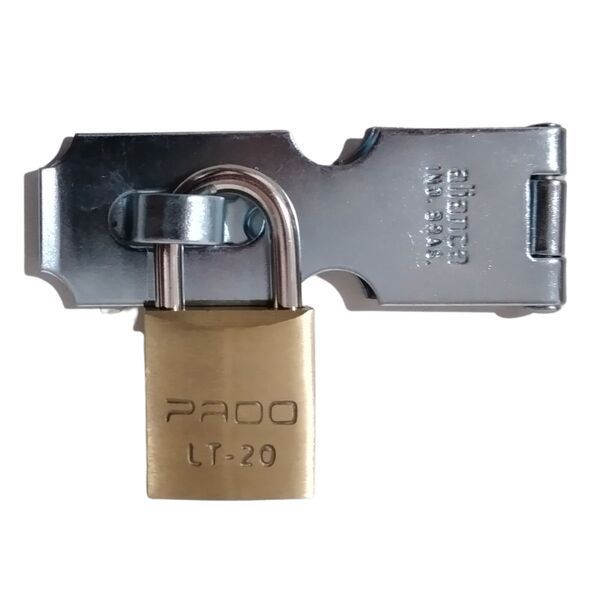 Trinco com Cadeado 20mm - Zincado 63x25mm: Versátil e Fácil de Instalar