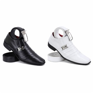 kit preto e branco + cinto Sapato social masculino Pizzolev original em Oferta na Shopee