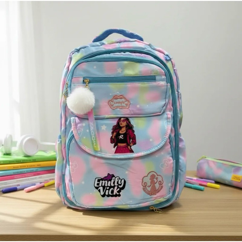 Mochila escolar infantil Turma dos Rosas – Emilly Vick