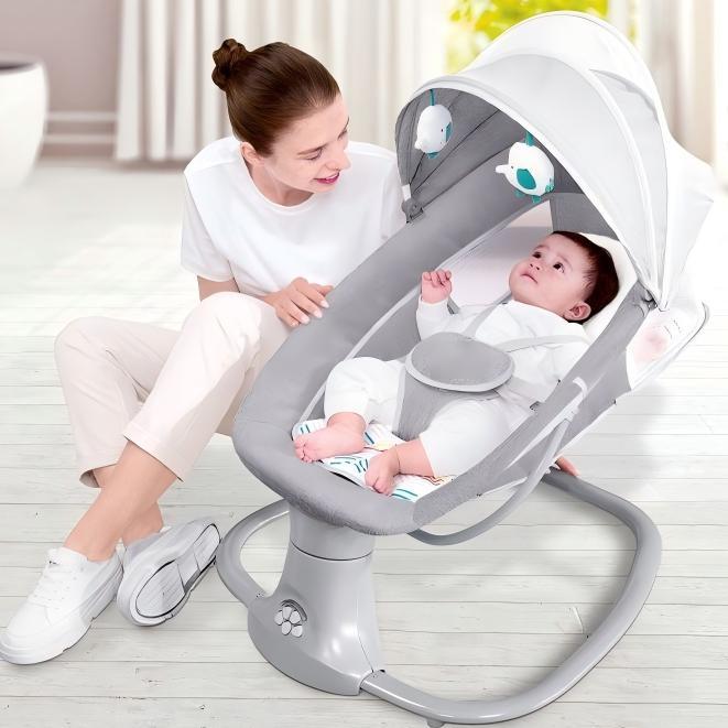 Cadeira Elétrica de Balanço para Bebê Mastela – Reclinável e Assento para Recém-Nascido, Berço e Conforto Infantil