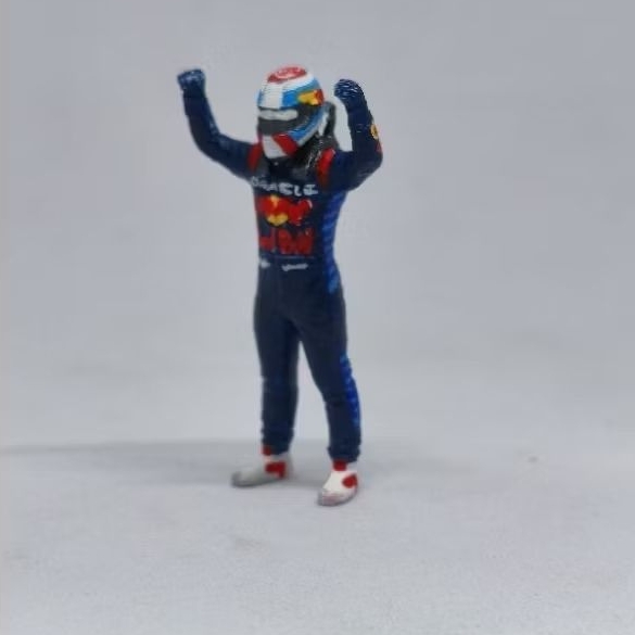 Miniatura Max Verstappen tetra campeão de F1 escala 1:43