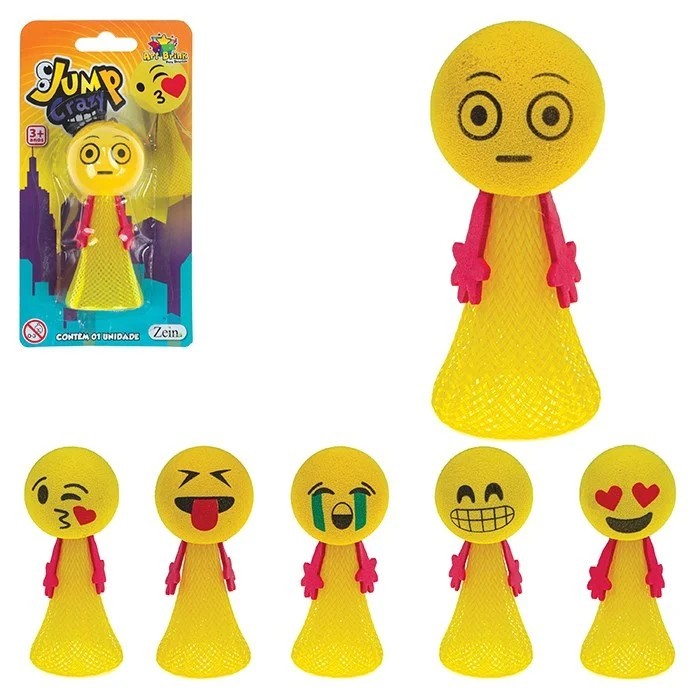 Brinquedo Pula Pula Jump Crazy Emoji Lembrancinha De Festa Kit Diversão Radical