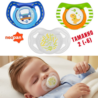 KIT 3 CHUPETAS ORTODÔNTICA MENINO TAMANHO 2 (+6)  - NEOPAN em Oferta na Shopee