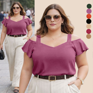 BLUSA PLUS SIZE FEMININA SOCIAL DISCRETA MODA MODERNA BLUSAS FEMININAS CONFORTAVEL BLUSINHAS FEMININO MODA CASUAL BASICA em Oferta na Shopee