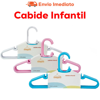 Cabides Infantil Reforçados para Organização de Roupas do bebe. Kit azul/rosa/branco em Oferta na Shopee