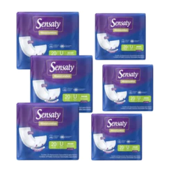 Kit 6 Pacotes de Absorvente Geriátrico Sensaty Premium Tam. Único C/20un