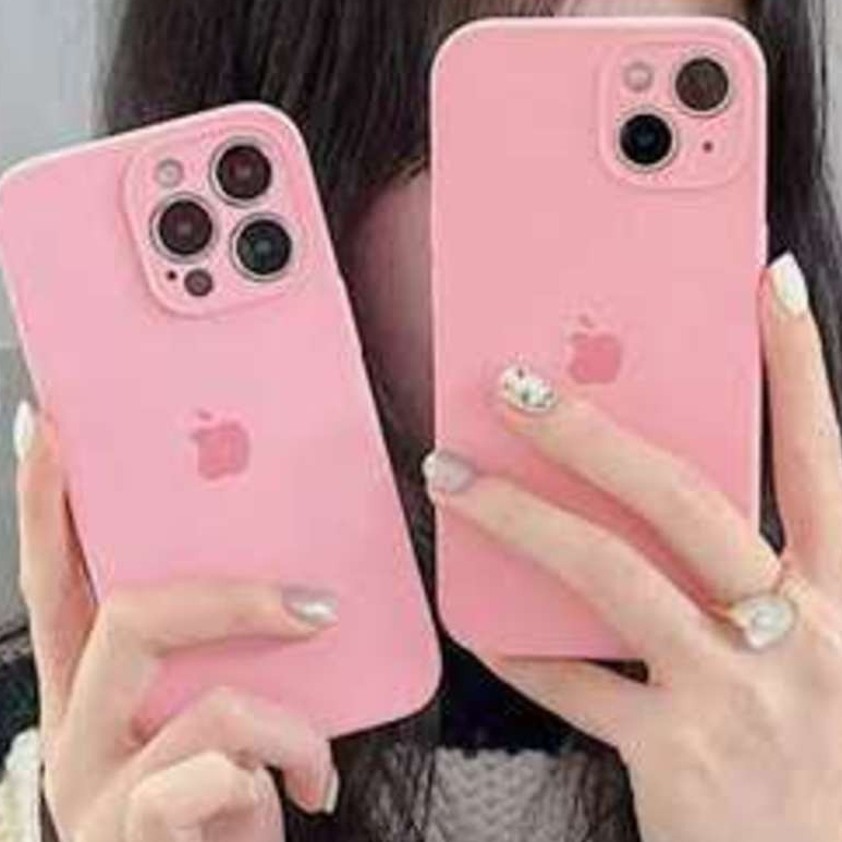Capa Case Capinha Silicone Aveludado iPhone1113 14/14PRO 15 16 promax 17fechado Original Rosa nude em Oferta na Shopee
