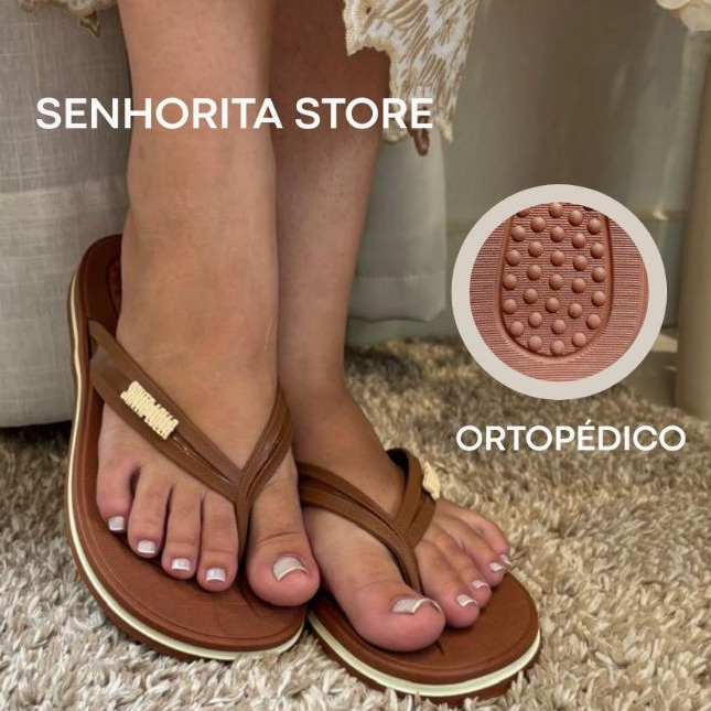 Sandalia Chinelo Feminina Ortopedica Antiderrapante Lançamento ideal para o dia a  dia Moda Verão Praia Mar