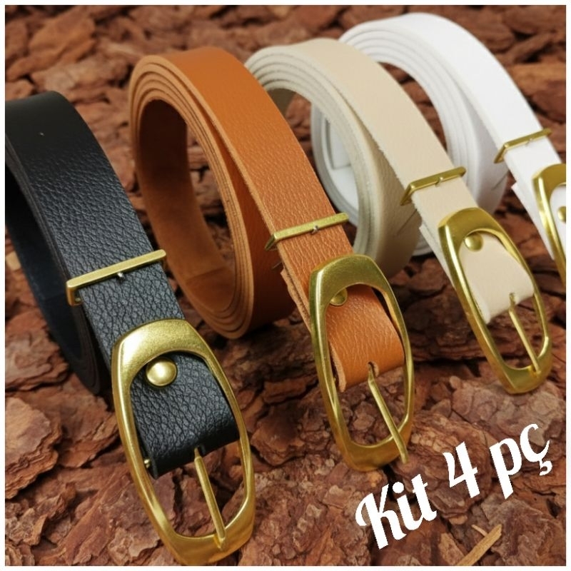 cintos feminino -OURINHO-              kit-4-OU-2PÇ  plus--G--JUVENI infantil -cinto FEMENINO preto/caramelo/nude/branco em Oferta na Shopee