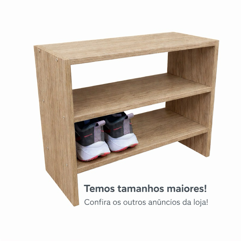 Sapateira Organizadora 100% MDF Armário Multiuso Sala, Quarto e Lavanderia 60 cm e 50 cm