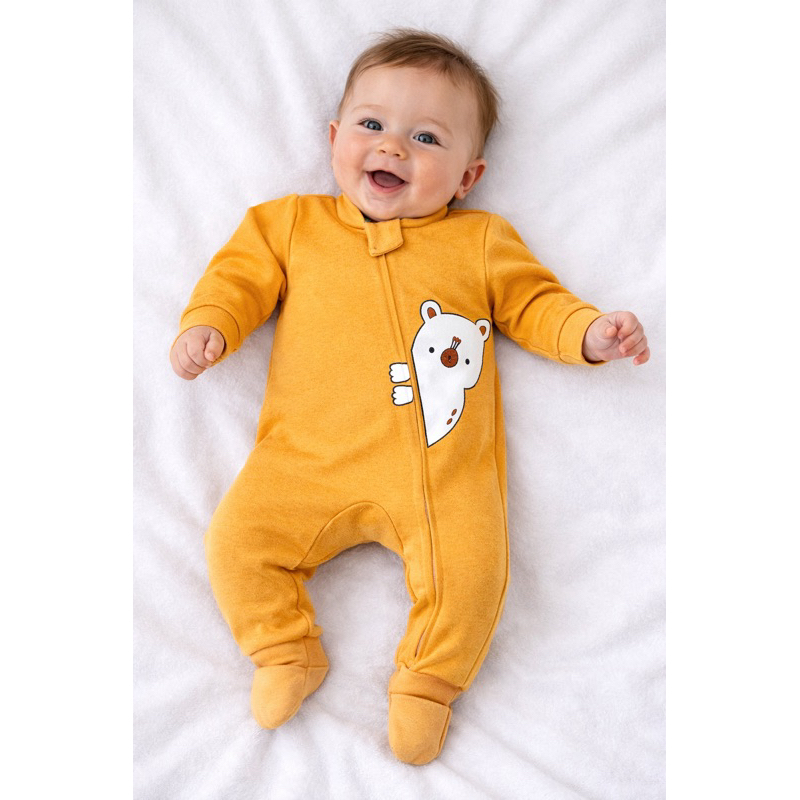 Macacão Silkado infantil com zíper 100% algodão em Oferta na Shopee