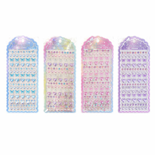 Cartela de Adesivos Strass Coração e Borboleta – Pedrarias Decorativas para Unhas, Scrapbook e Artesanato em Oferta na Shopee