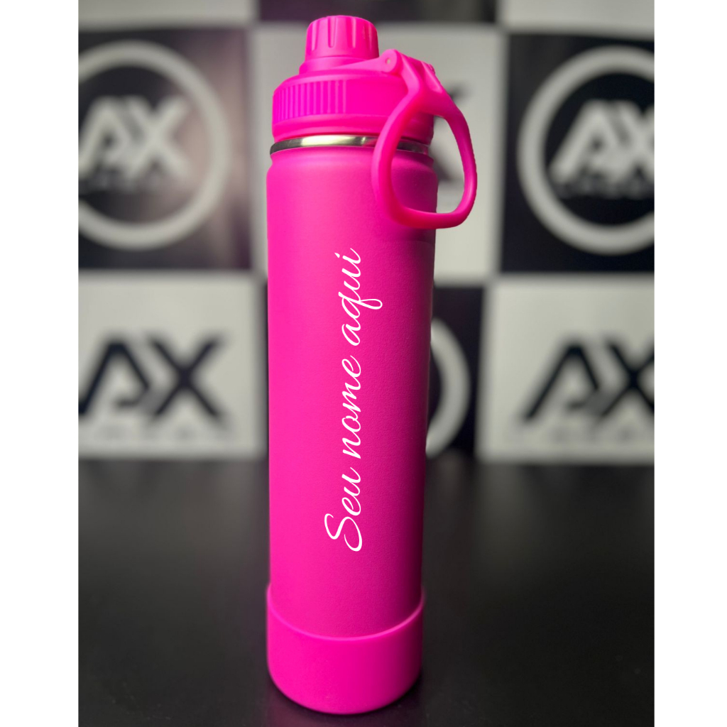 Garrafa de Aço Inox Premium 800ml – Personalizada com Nome, Símbolo ou Time em Oferta na Shopee