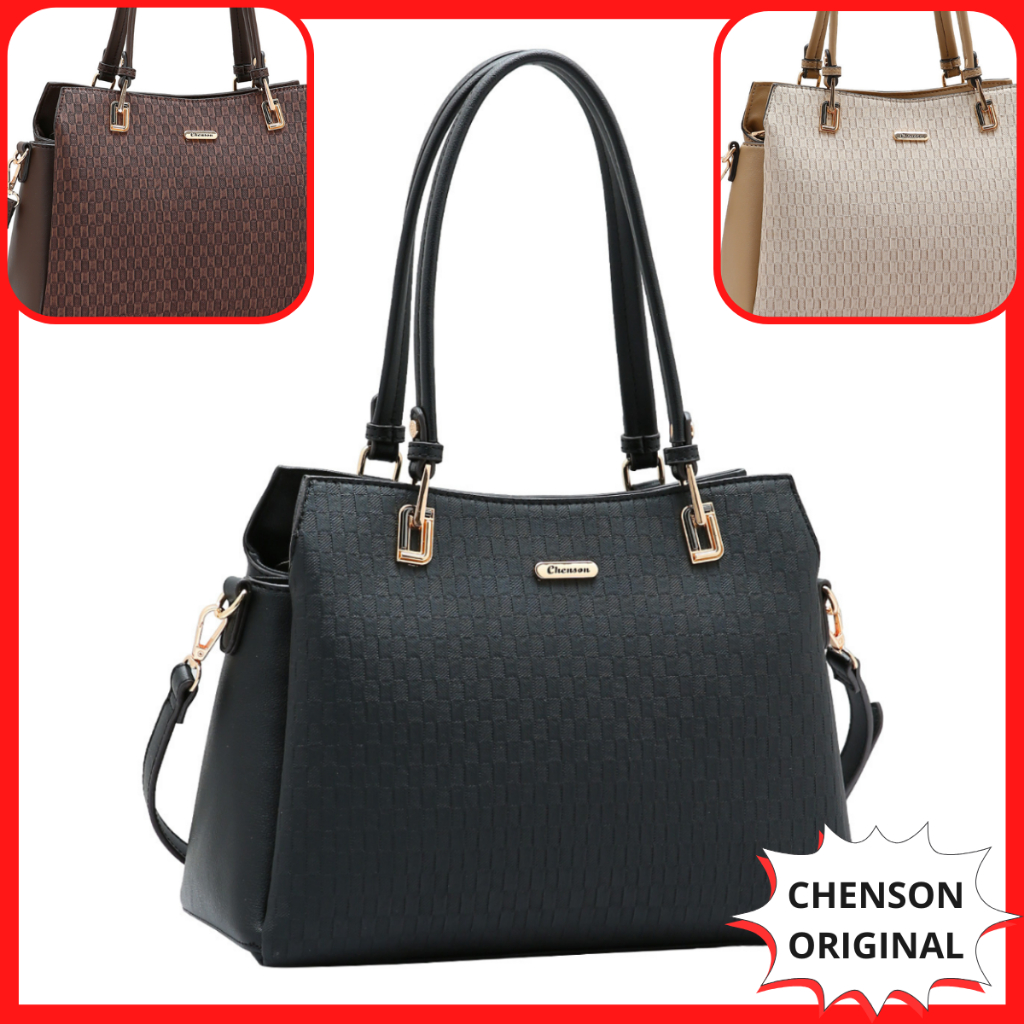 Bolsa Feminina Chenson Original Grande de Mão Ombro Tiracolo Textura Chique Elegante Mebane 3485303