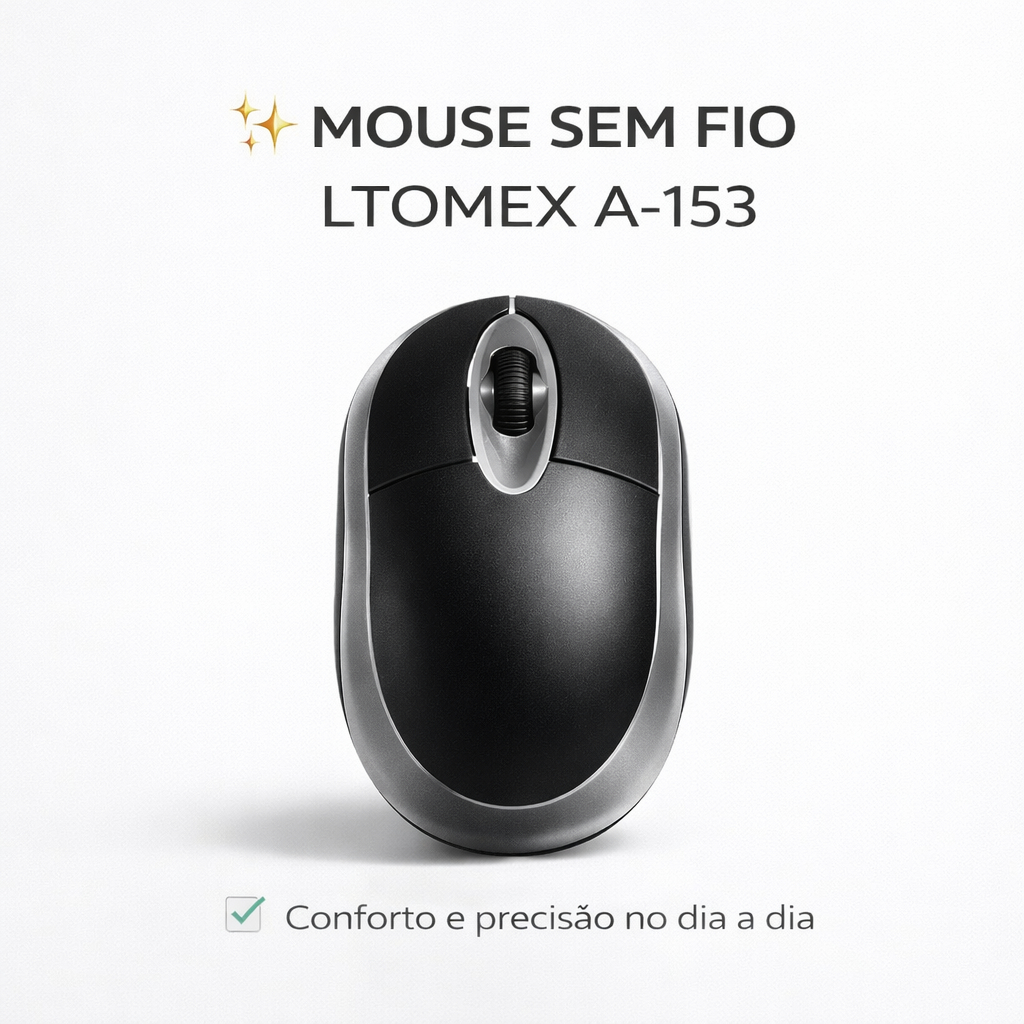 Kit 2/1 Mouse com Fio Ltomex A-153 USB Plug and Play Preciso para Computador e Notebook
