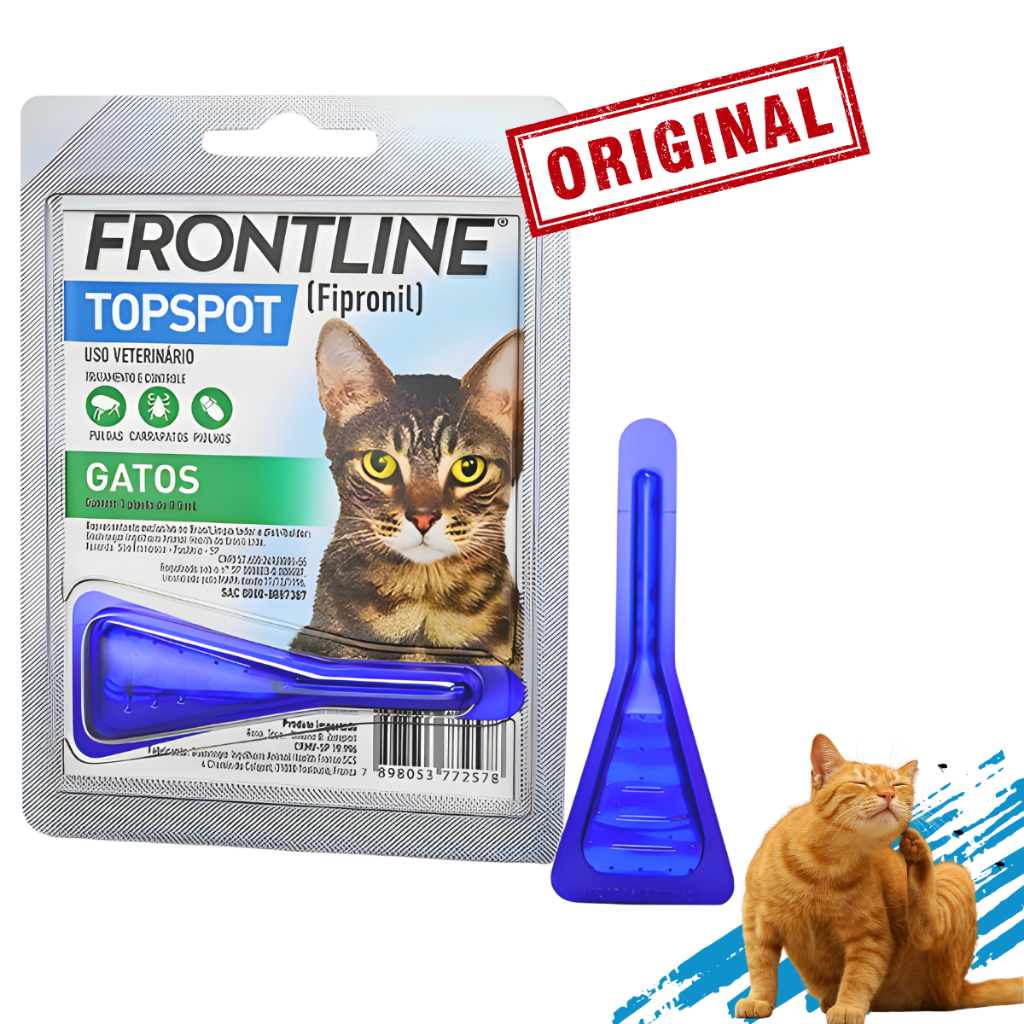 Frontline Gatos Pipeta Pour On TopSpot Anti Pulgas Carrapatos e Piolhos