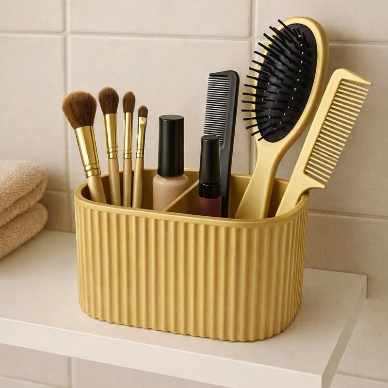 Organizador Multiuso Porta Escova Pente Cabelo Maquiagem Banheiro Dente Escritório Caneta Decorativo