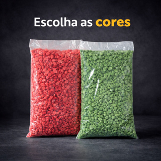 Kit 2 Pacotes Pedrinhas Coloridas Decorativas para Jardim, Vasos e Artesanato em Oferta na Shopee