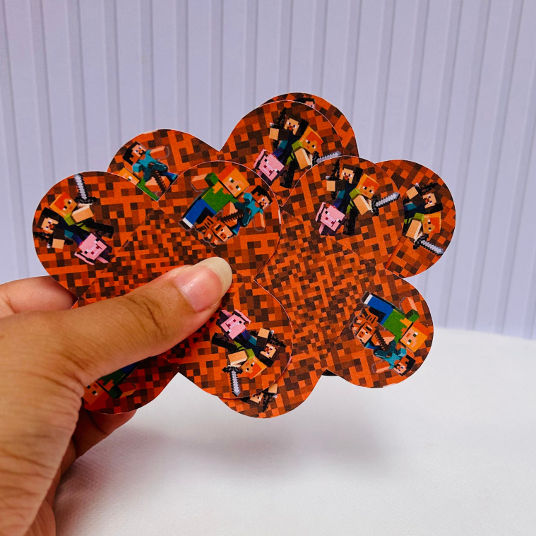 Forminhas de Doces Minecraft Personalizado no Tema/Lembrancinha de Festa/Aniversário