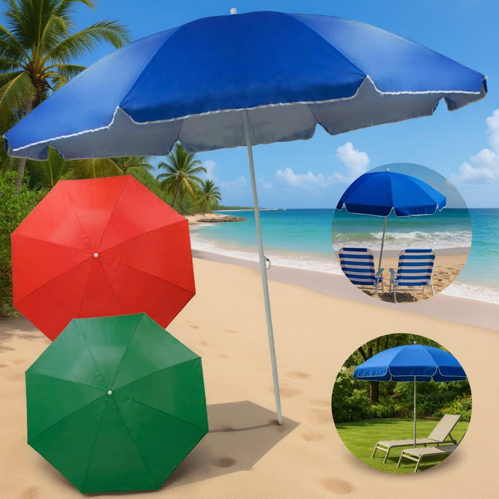 Guarda-sol Grande Gigante 2,32m Praia Piscina Verão 2025 Reforçado Pesca Resistente em Oferta na Shopee