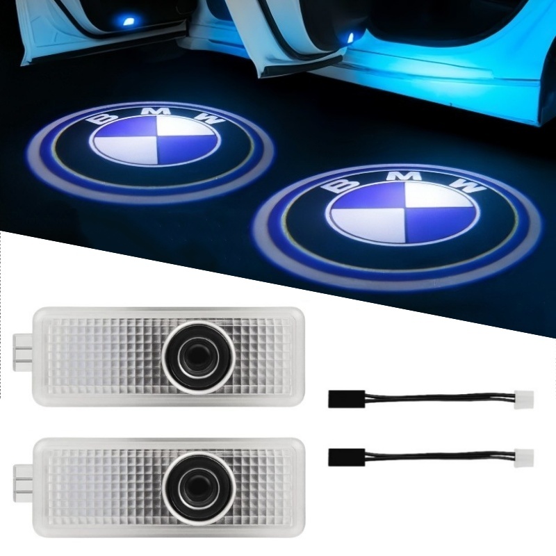 Kit 2 Luz De Porta Projetor Logotipo BMW Plug And Play Sem Fios Cortesia Para Série 3 5 7 X1 X3 X5 X6