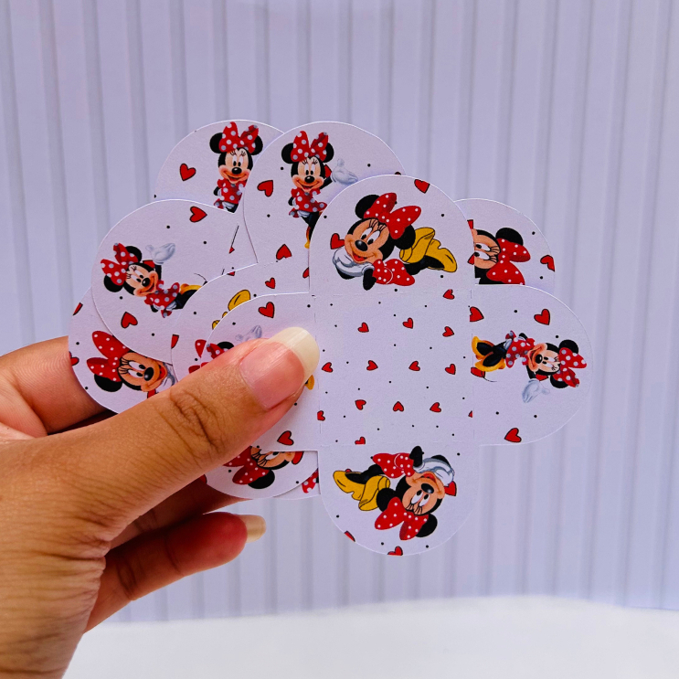 Forminhas de Doces Minnie Vermelha Personalizado no Tema/Lembrancinha de Festa/Aniversário