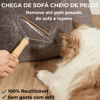 Escova de Cobre Removedora de Pelos Pet Sofá Tapete Roupa Cachorro e Gato Reutilizável em Oferta na Shopee