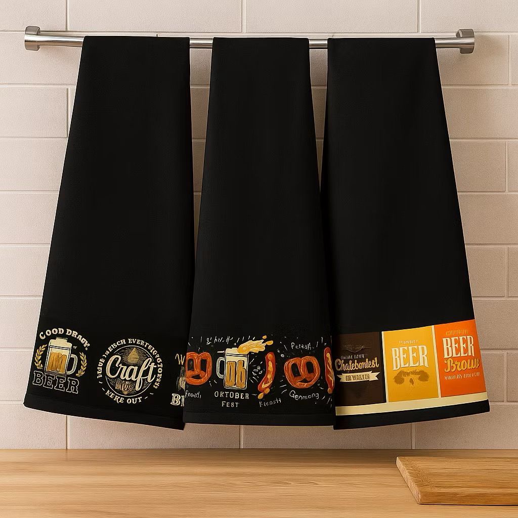 Kit 3 Panos de Prato Goumert para Churrasco 100% Algodão Premium Envio Full