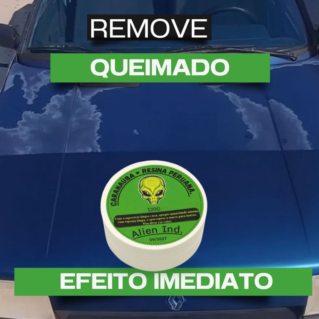 Cera Automotiva Revitalizadora Alien Ind Carnaúba - Hidro-repelente Restaura Lataria Queimada