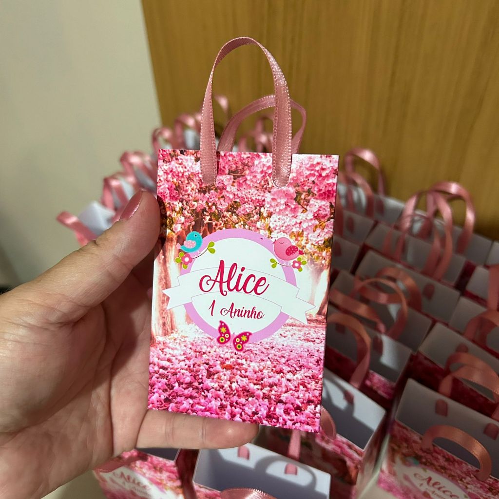 MINI Sacolinha Personalizada para Joia Biju- MINI- Tamanho 10x7x2,8cm -TODOS OS TEMAS Festa infantil lembranças em Oferta na Shopee