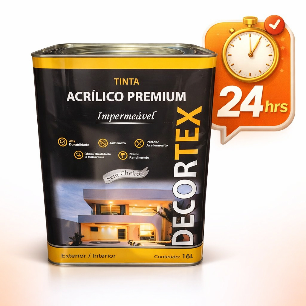 Tinta Acrílica Premium 16L Alta Cobertura Sem Cheiro Antimofo Impermeável