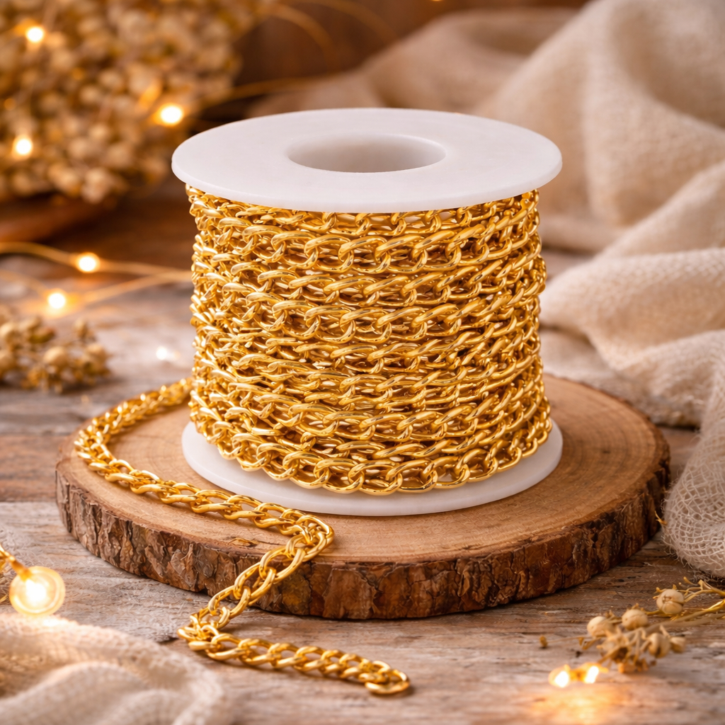 20 Metros Corrente Metal Premium Pra Bolsas Artesanato Acessórios e Cintos 2.0mm