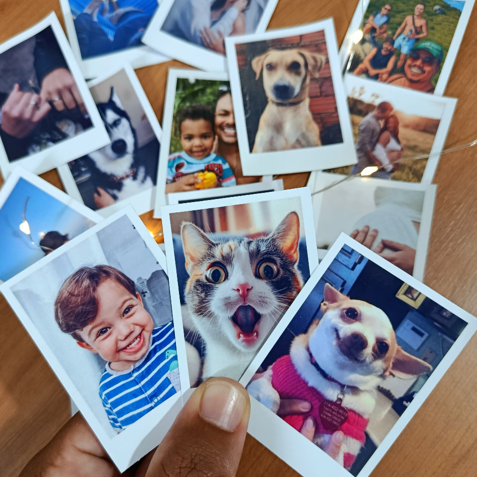 Kit 30 Mini Fotos 5x7cm Cabe na capinha do celular Envio Rápido em Oferta na Shopee