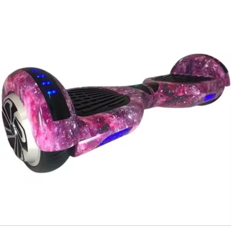 Hoverboard Elétrico com Rodas LED Arco-Íris, Bluetooth e Design Estrelado - Ideal para Crianças!